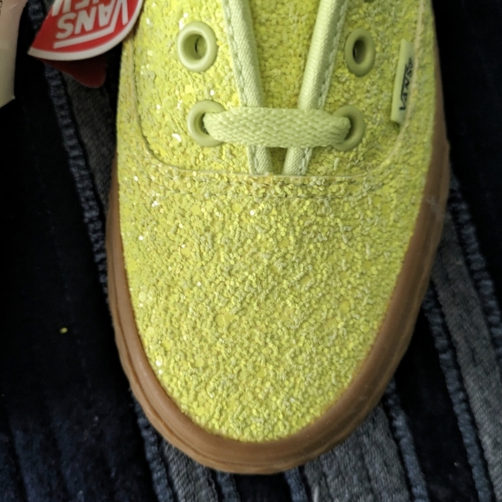 Vans Authentic Ice Cream Glitter Yellow Women Gum bottom VNOA38EMVK3 (2018) 0124 - Picture 9 of 10
